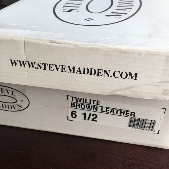 Steve Madden NWOB size 6 1/2 Twilite brown leather - Picture 3 of 8